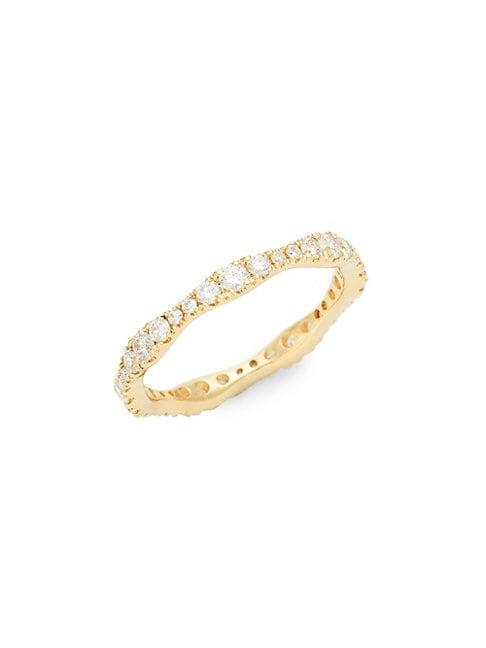 Nephora 14k Yellow Gold & Diamond Graduating Band Ring
