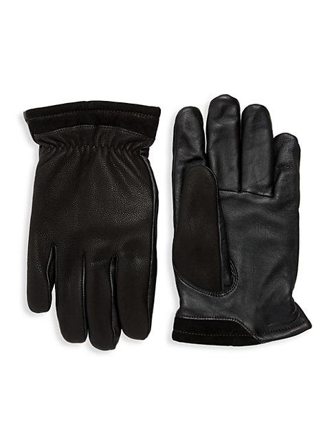 Ugg Leather Faux Fur-lined Tech Gloves