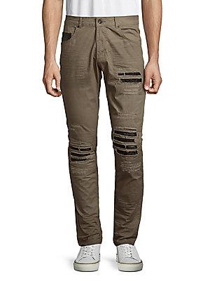 Rnt23 Washed Patched Jeans