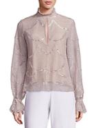Alexis Barbara Lucy Metallic Lace Top
