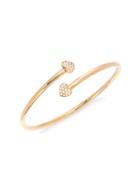 Hueb 18k Rose Gold & Diamond Heart Cuff Bracelet