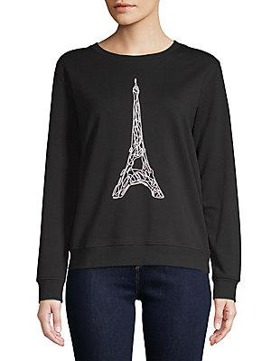 Karl Lagerfeld Paris Corded Eiffel Tower Sweater