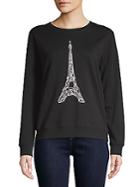 Karl Lagerfeld Paris Corded Eiffel Tower Sweater