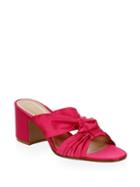 Gianvito Rossi Twisted Knot Silk Slides
