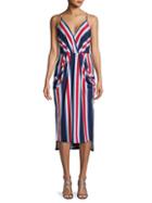 Bcbgeneration Striped High-low Cocktail Dress