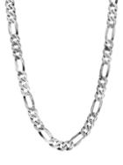 Effy Sterling Silver Ultra Flat Figaro Chain Necklace