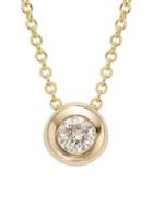 Effy Classique 14k Gold Bezel Set Diamond Pendant Necklace
