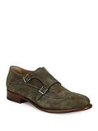 Saks Fifth Avenue By Magnanni Fermin Monk Strap Suede Shoes