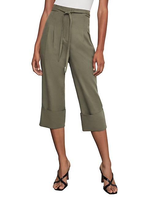 Bcbgmaxazria Tie-front Cuffed Cropped Pants