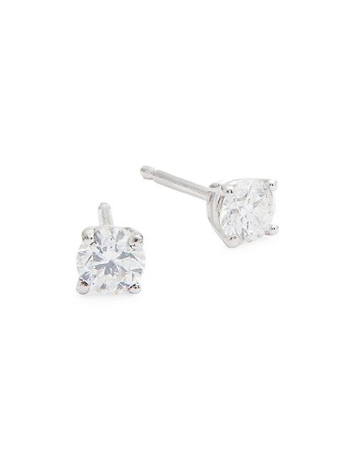 Effy 2-piece 18k White Gold Diamond Stud Earrings