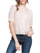 Plenty By Tracy Reese Scallop Trim Lace Blouse