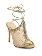 Gianvito Rossi Etoile Crystal Emellished Ankle-wrap Sandals
