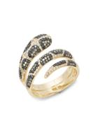 Effy 14k Yellow Gold & Multi-color Diamond Snake Ring