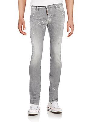 Dsquared2 Straight Wash Out Jeans