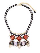 Nocturne Crystal Multicolored Statement Necklace