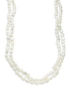Masako 11mm White Freshwater Pearl Endless Multi-strand Necklace