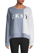 Dkny Sport Colorblock Cotton-blend Sweatshirt