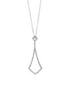 Effy Diamond & 14k White Gold Geometric Pendant Necklace