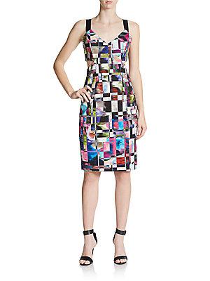 Milly Cubist Print Cut-out