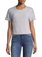 Rebecca Taylor Frayed Border Pullover Top