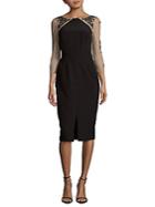 Js Collections Crepe Cocktail Sheath Dress
