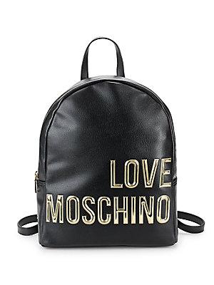 Love Moschino Textured Logo Backpack