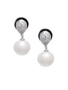 Lafonn Faux Pearl & Sterling Silver Drop Earrings