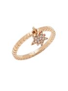 Diane Kordas 18k Rose Gold & Diamond Explosion Charm Ring