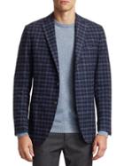 Saks Fifth Avenue Collection Boucle Plaid Sportcoat