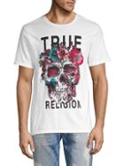 True Religion Floral Skull Cotton Tee