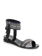 Cynthia Vincent Fayette Leather Ankle Strap Sandals