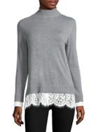 Joie Fredrika Lace-trimmed Sweater