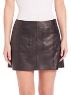 Joie Nephrite Leather Skirt