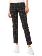 Milly High-waist Check Skinny Ankle Pants
