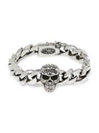 King Baby Studio Sterling Silver Chosen Skull Chain Bracelet