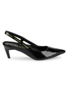 Calvin Klein Greece Crinkle Patent Leather Slingback Pumps