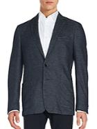 John Varvatos Textured Cotton Blend Jacket
