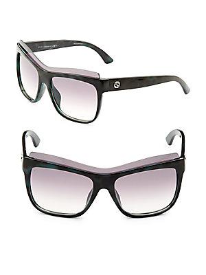 Gucci 58mm Rectangular Sunglasses