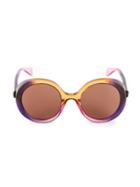 Gucci Core 53mm Round Shield Sunglasses
