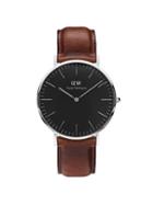 Daniel Wellington Classic St Mawes Stainless Steel Leather-strap Watch
