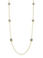 Freida Rothman Contemporary Deco Cubic Zirconia And Sterling Silver Marquee Station Necklace