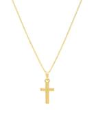 Saks Fifth Avenue 14k Yellow Gold Mini Cross Cable Chain Necklace