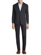 Michael Kors Collection Standard-fit Micro-check Stretch Wool Suit