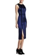 Diane Von Furstenberg Sleeveless Tailored Paneled Sheath Dress