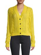 Rta Knitted Cropped Cotton Cardigan
