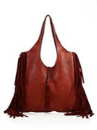 Frye Farrah Fringed Leather & Suede Shoulder Bag