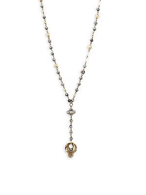 Saks Fifth Avenue Faux Pearl And Crystal Necklace