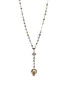 Saks Fifth Avenue Faux Pearl And Crystal Necklace