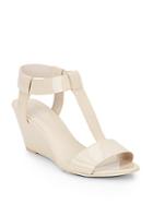 Kenneth Cole Dana Faux Patent T-strap Wedge Sandals