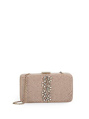 Valentino Clustered Bead Leather Clutch